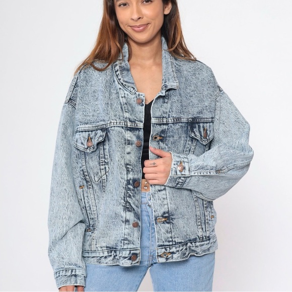Levi’s acid wash denim jacket size L - Picture 1 of 6